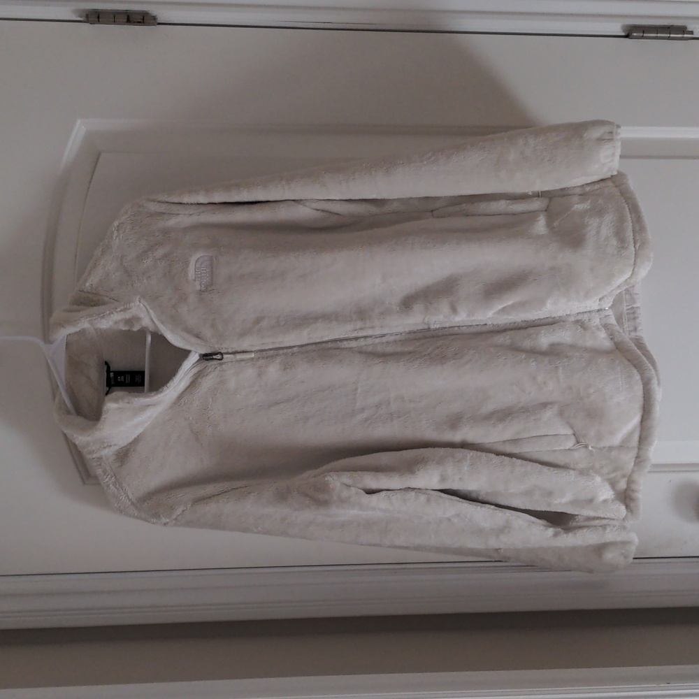 Creamy/White North Face Zipup Jacket
